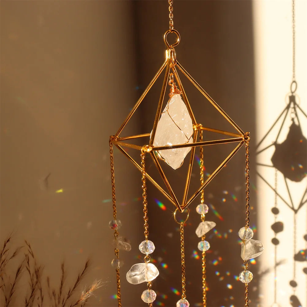 Hanging Sun Catcher Creative Rainbow Maker Ornament Versatile Sun Catcher Wind Chime for Wedding Decoration