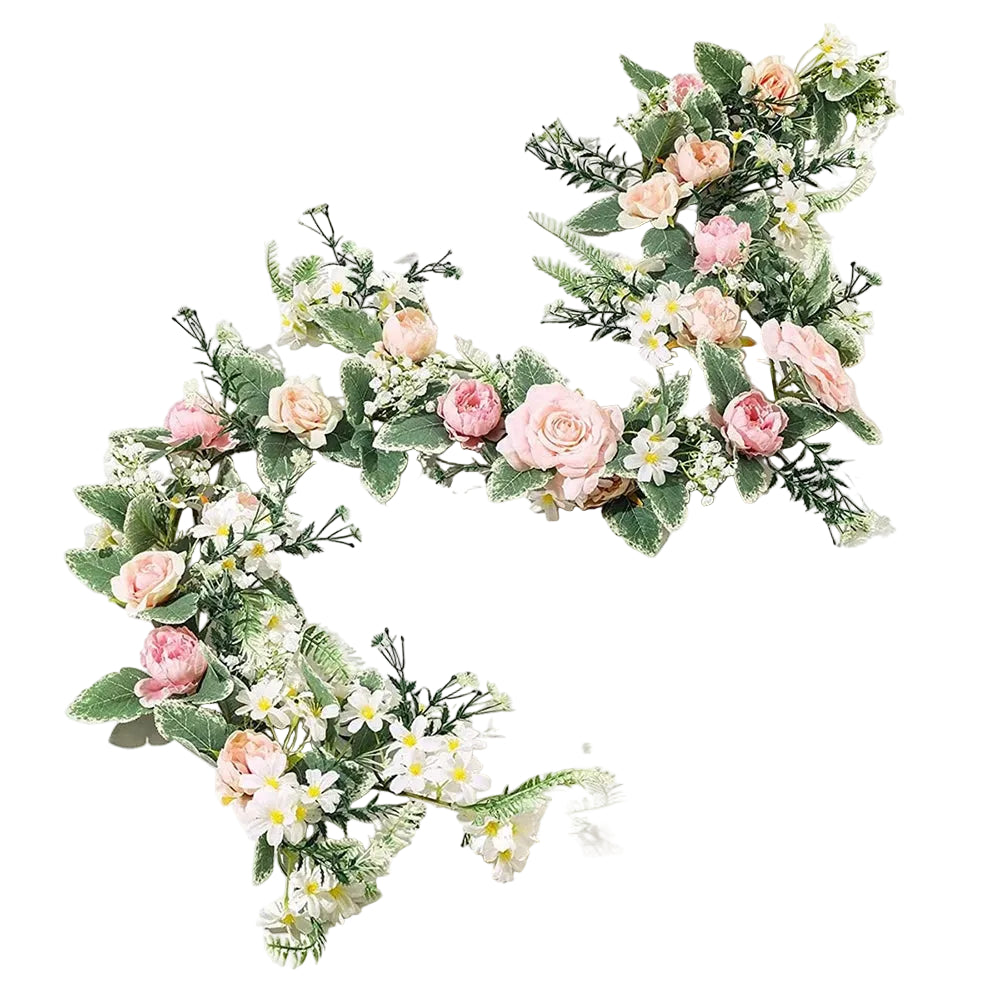 Tejesa Artificial Rose Flower Vine 175cm Peony Daisy Floral Garlands for Wedding Party Decor Outdoor Table Centerpiece Valentine Day