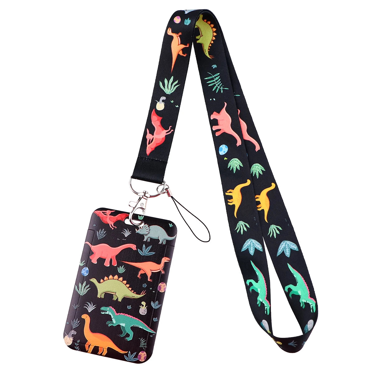 Tejesa  Dinosaurs Credential Holder Lanyards for Keys Neck Strap ID Card Keychain Cell Phone Straps Keyring Accessories Boys Gifts