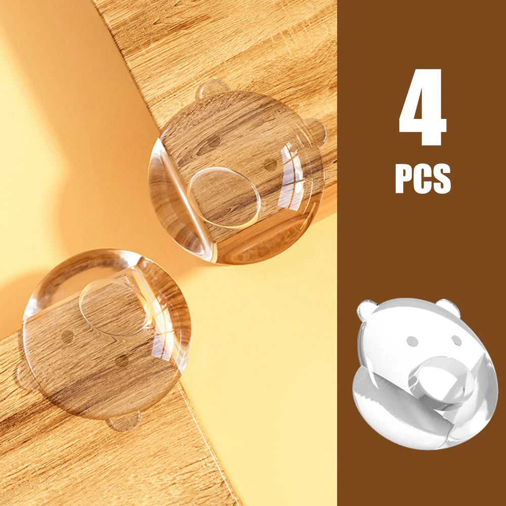 Hemasa 10PCS/4PCS Clear Anti-collision Coffee Table Furniture Corner Protectors Children's Soft Corner Sheathing Living Room Decor