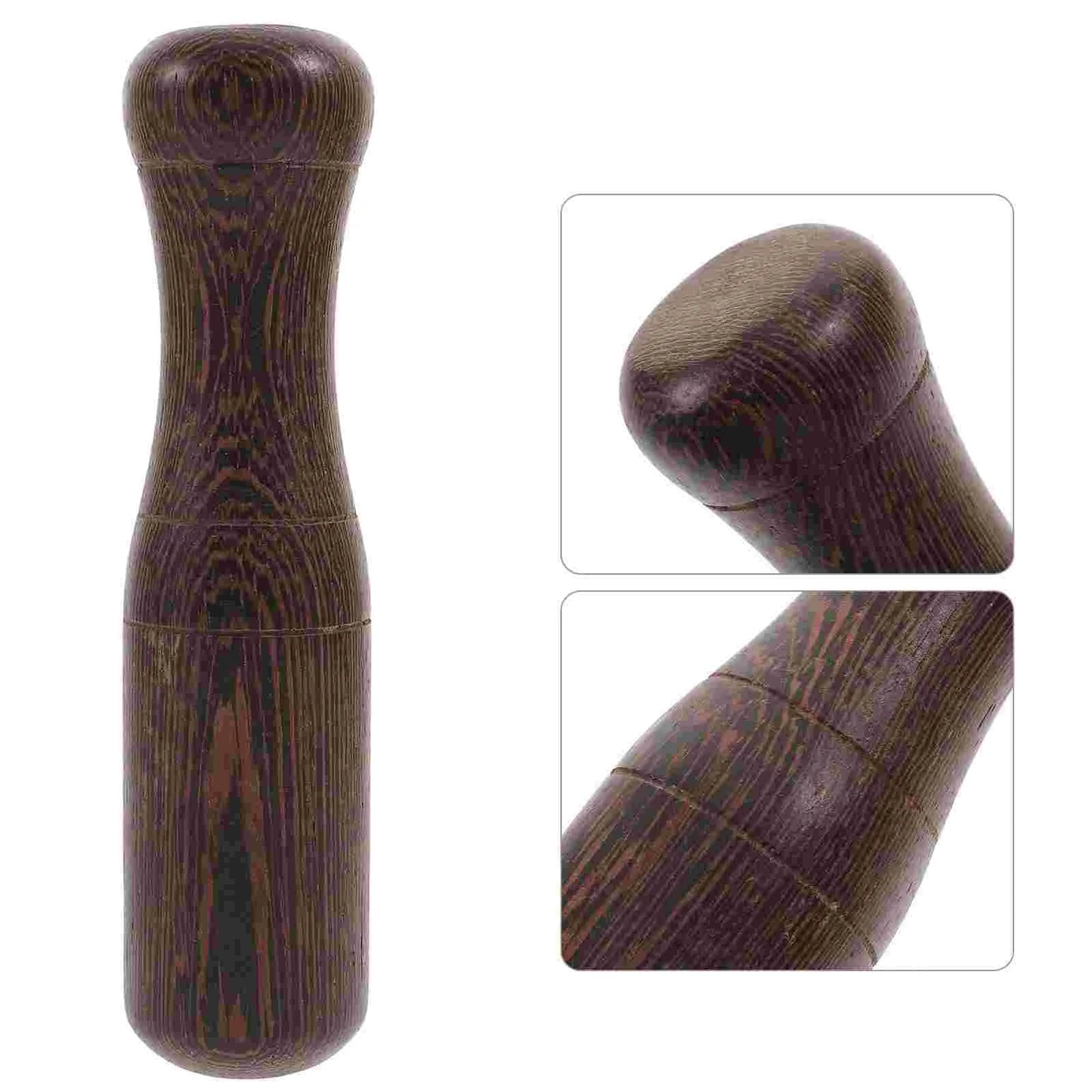 Pedestal Stick Mortero Garlic Press Spice Wood Pestle
