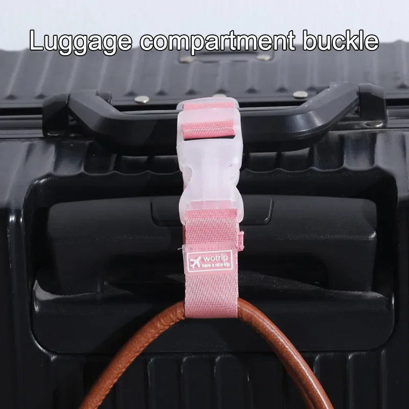 Hemasa  6pack Multifunctional Color Random Luggage Bag Buckle Portable Travel Fixed Strap Anti-loss Packing Entrainment Pendant
