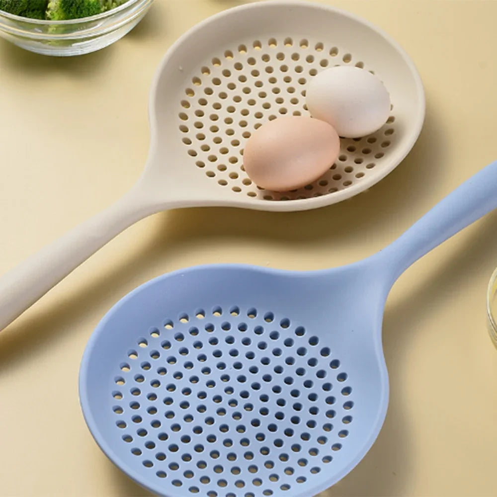 1/2Pcs Silicone  Cooking Spatula Large Colander Soup Strainer Household Kitchen Tool