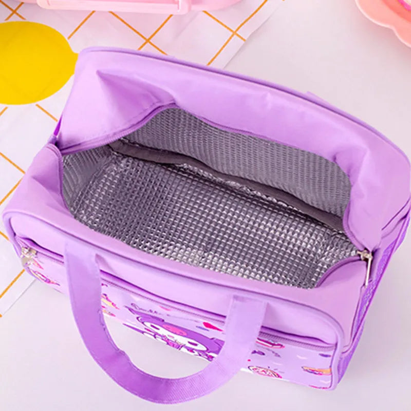 Hemasa Insulated Bag for Kids Cute Cartoon My Melody Kuromi Lunch Box Bag