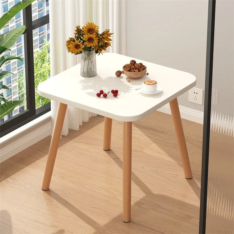 Formwell 50*50cm square Side Table Wooden Small coffee table for Living Room Bedroom and Balcony easy assemble Solid wood legs