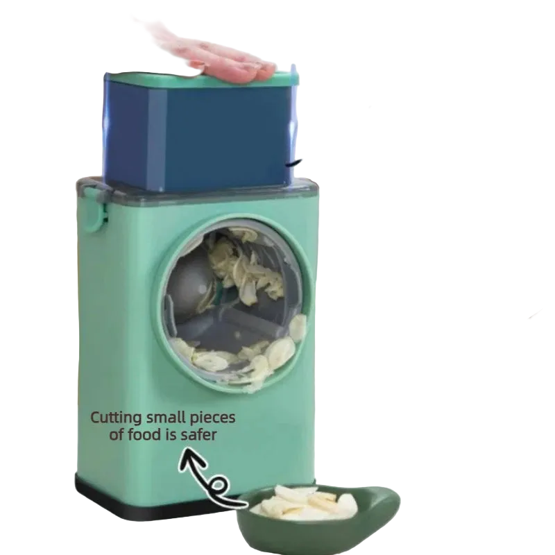Tejesa Multi functional drum shredding and slicing machine, household large-diameter hand cranked milling and vegetable cutting machine