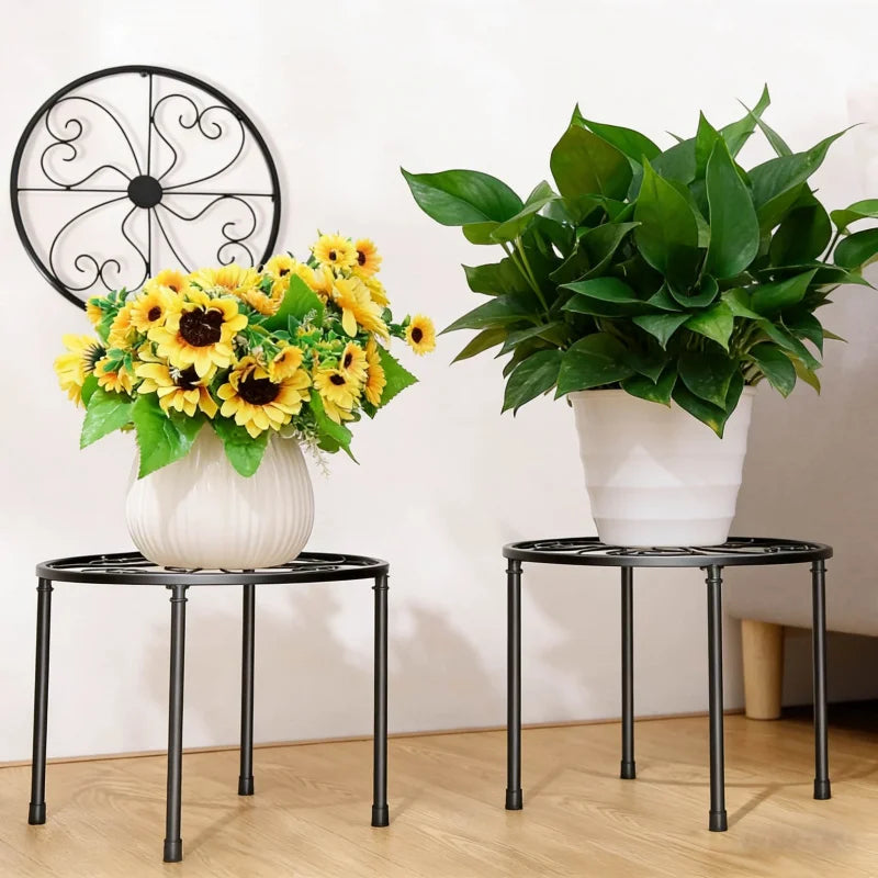 Tejesa  Black Rust-Resistant Metal Flower Stand for Indoor and Outdoor Use1-2Green Radish Climbing Frame Plant Support Access