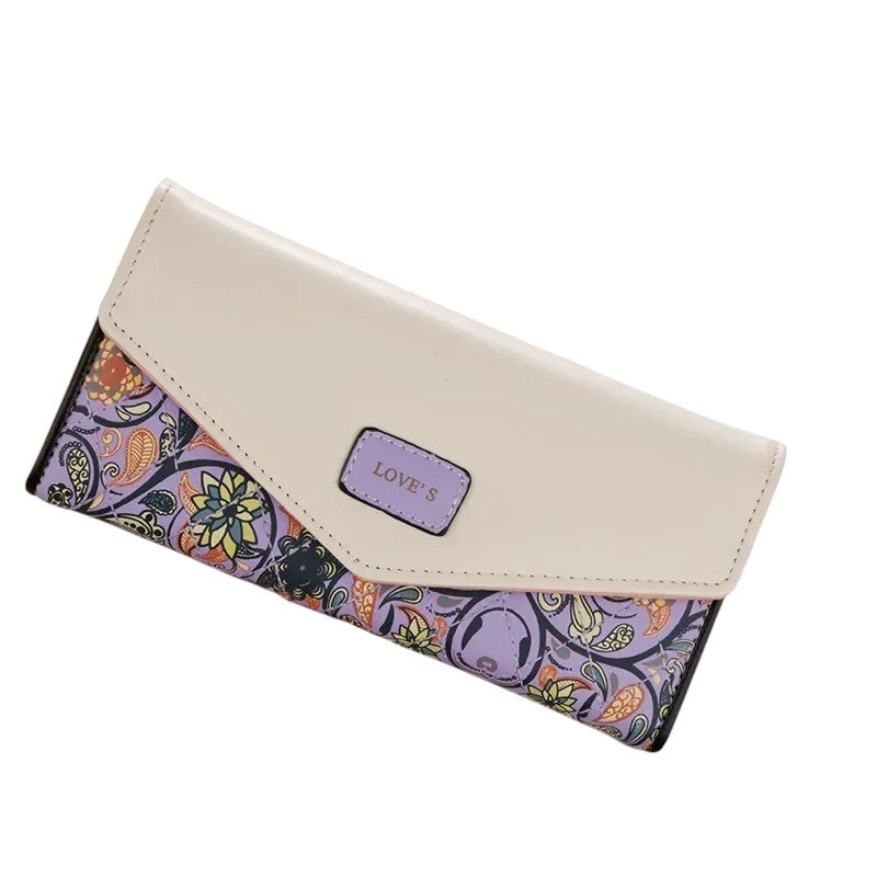 Tejesa   Womens Ladies Envelope Pu Leather Card Button Clutch Purse Long Wallets Money Bag