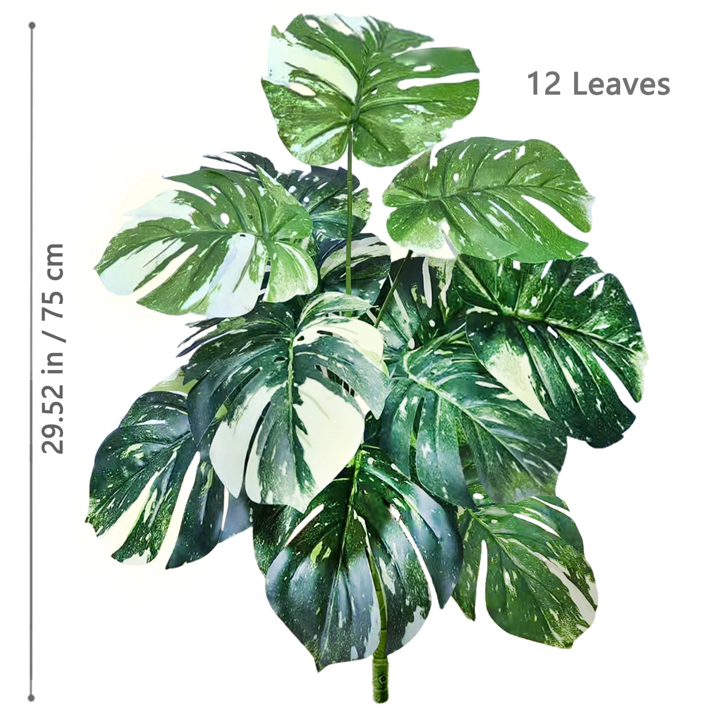 Tejesa 60-103cm Artificial Monstera deliciosa Pothos Alocasia Leaf Fake Plant Ornamental Festive Home Office Decoration