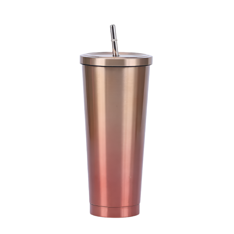 Hemasa New Vacuum Insulated Mug Stainless Steel Thermos Cup Car Coffee Drinking Cup With Straw