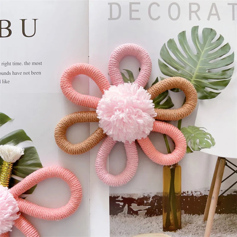 Hemasa  Boho Macrame Butterfly Flower  Wall Decor/ Girls Dorm Kids Room Hanging Pendant