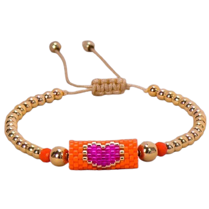 Hemasa Miyuki Bead Bracelet Boho Style Woven Adjustable Thread  For Women Jewelry Heart Ladies Accessory Birthday Gifts Party 2023 New