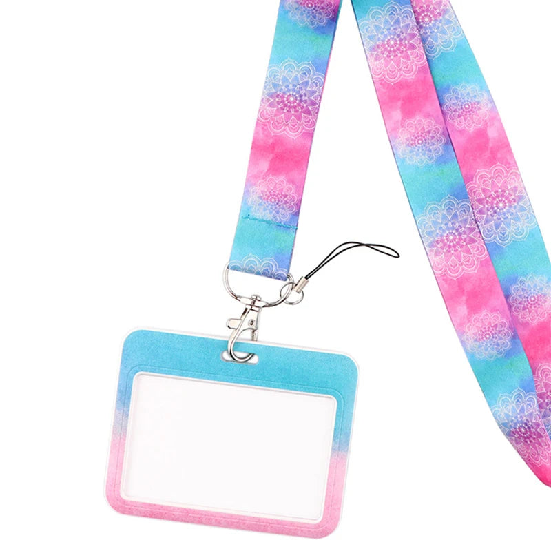 Tejesa Butterfly Lanyard Business Credit Card Holder Neck Strap Keychain Hang Rope ID Badge Holder Lariat Lasso