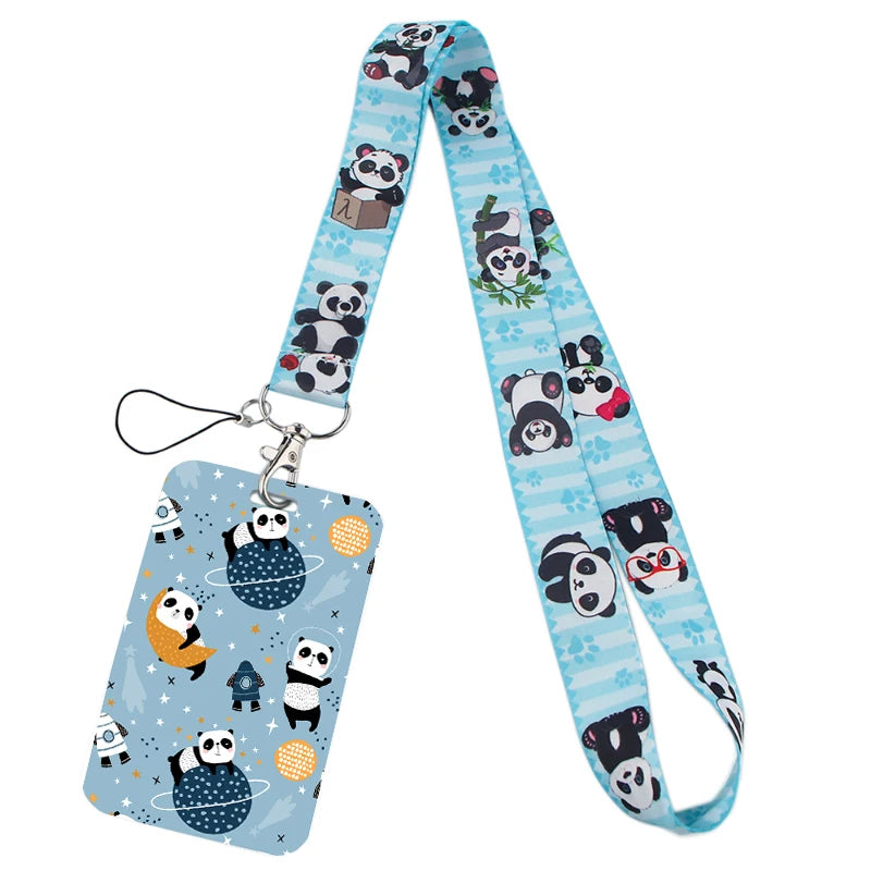 Tejesa  panda Lanyard Badge Holder ID Card /Lanyards Cell Phone Rope Key Lanyard Neck Straps Keychain