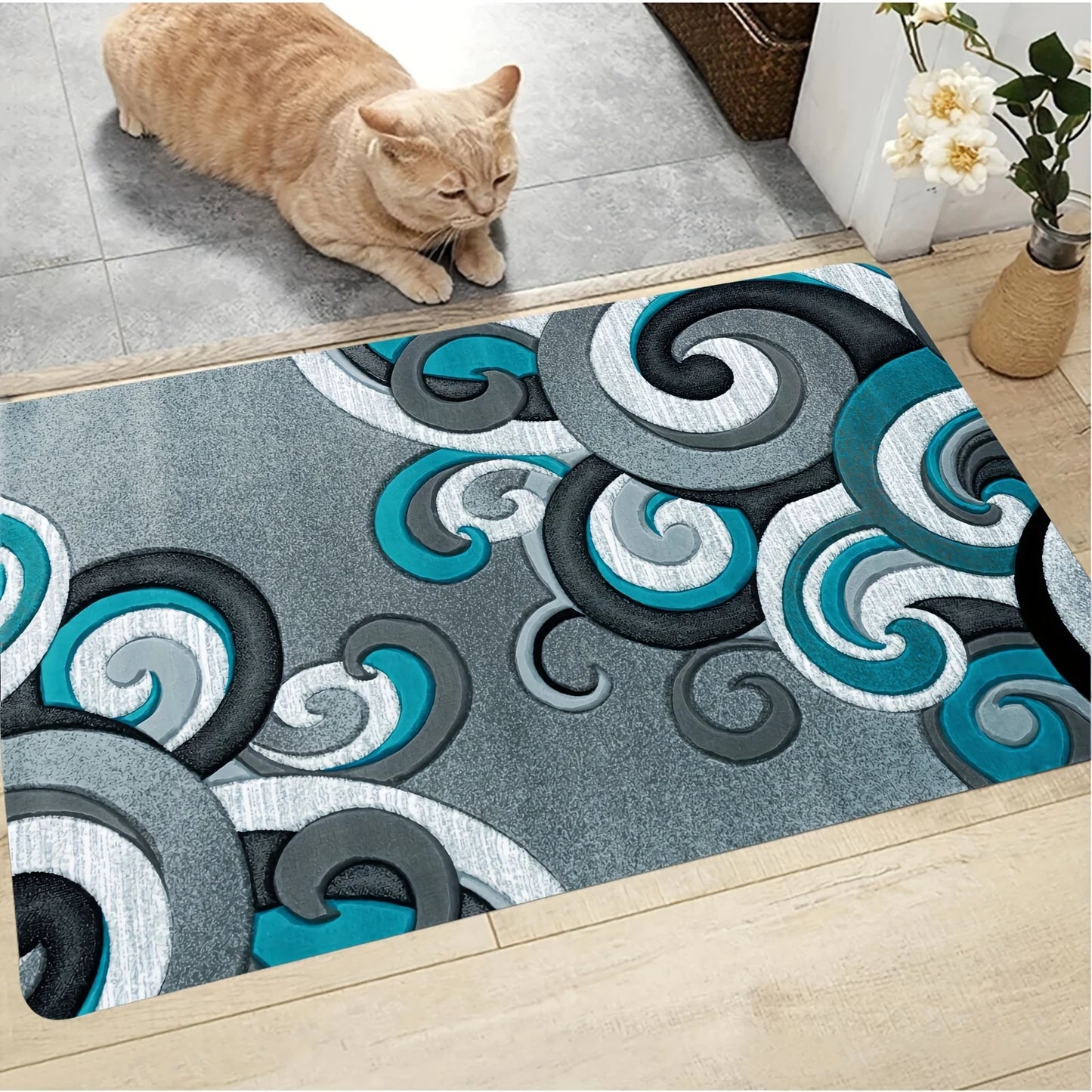Tejesa Ocean Waves Large Area Rug Soft Floor Mat Doormat Living Room Carpet Rug For Bedroom Outdoor Carpet Home Decoration