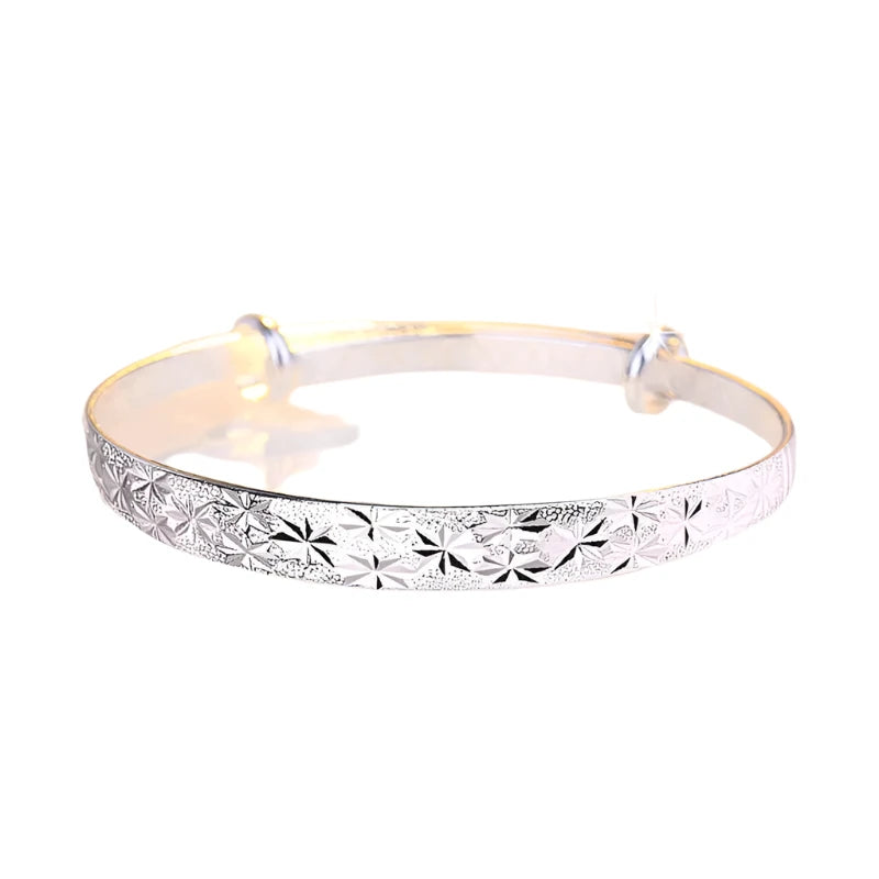 Hemasa 925 Sterling Silver  With  Stasr Bangles For Women/  Party/ Wedding