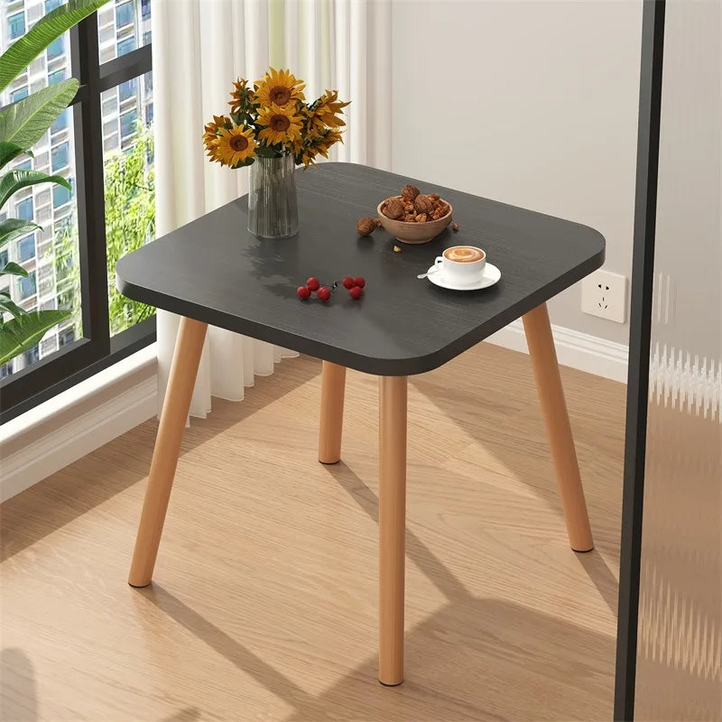 Formwell 50*50cm square Side Table Wooden Small coffee table for Living Room Bedroom and Balcony easy assemble Solid wood legs