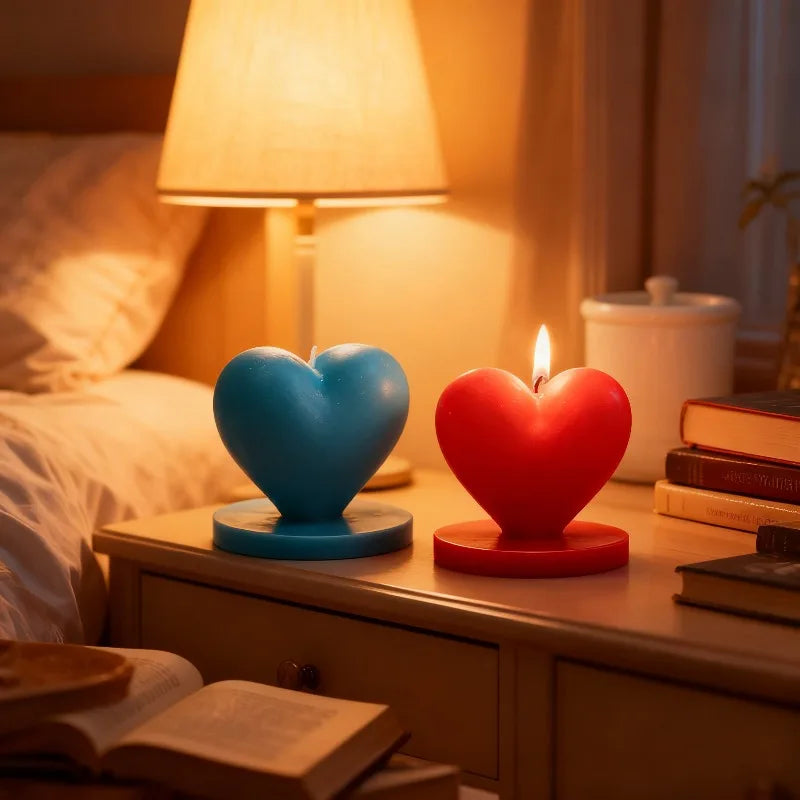 Valentine's Day Love Silicone Candle Mold 3D Heart Crafts Resin Cement Gypsum Soap Mold Valentine's Day Gift Making Tool