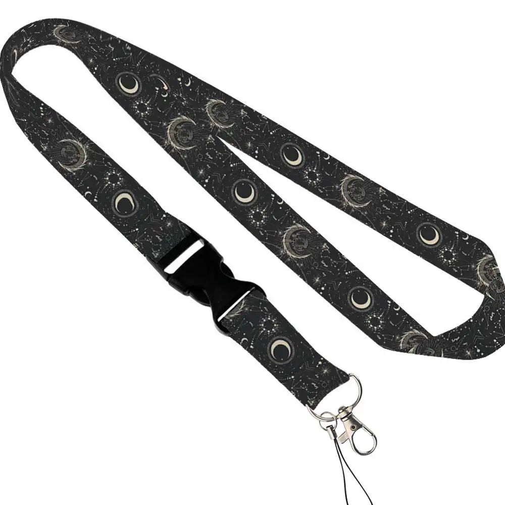 Tejesa Starlit sky Lanyard Keys Chain Badge Holder ID Credit Card Pass Hang Rope Lariat Mobile Phone Charm