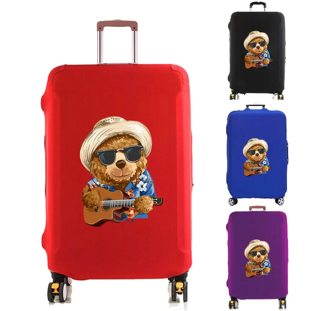 Tejesa Luggage Cover Stretch Fabric Suitcase Protector cute bear Baggage Dust Cover Suitable 18-32 Inch Suitcase Case Travel Organizer
