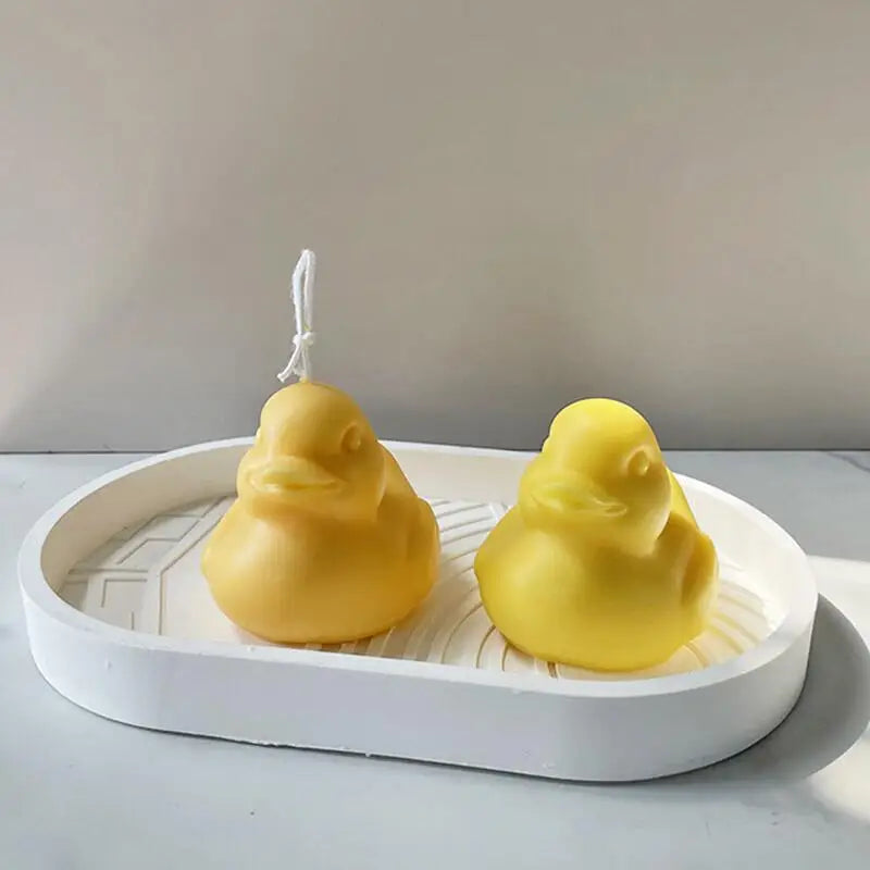 3D Cartoon Duck Silicone Mold Epoxy Resin DIY Plaster Candle Mold Desktop Decoration Soft Pottery Clay Handmade Soap Mold