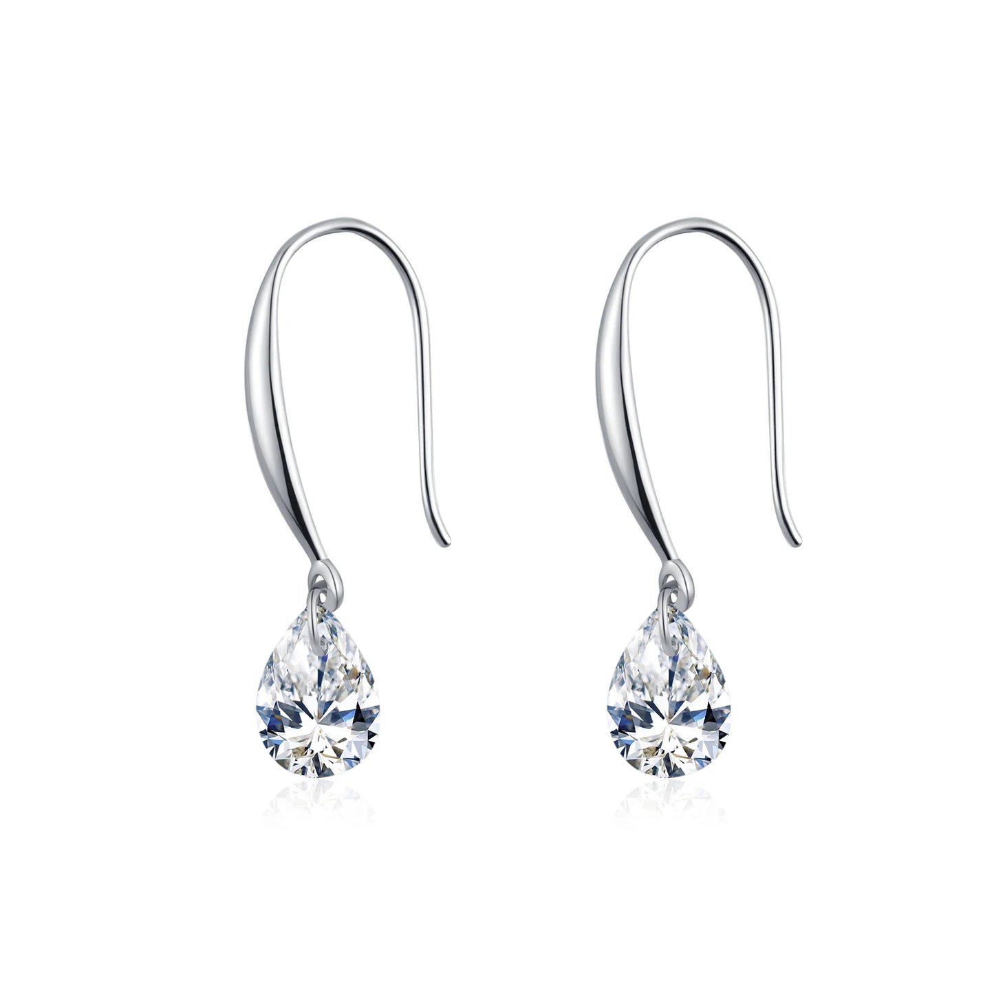 MODIAN Fashion Sparkling Hook Earrings 925 Sterling Silver Shiny CZ Water Drop Sway Dangle Earrings For Women Fine Jewelry