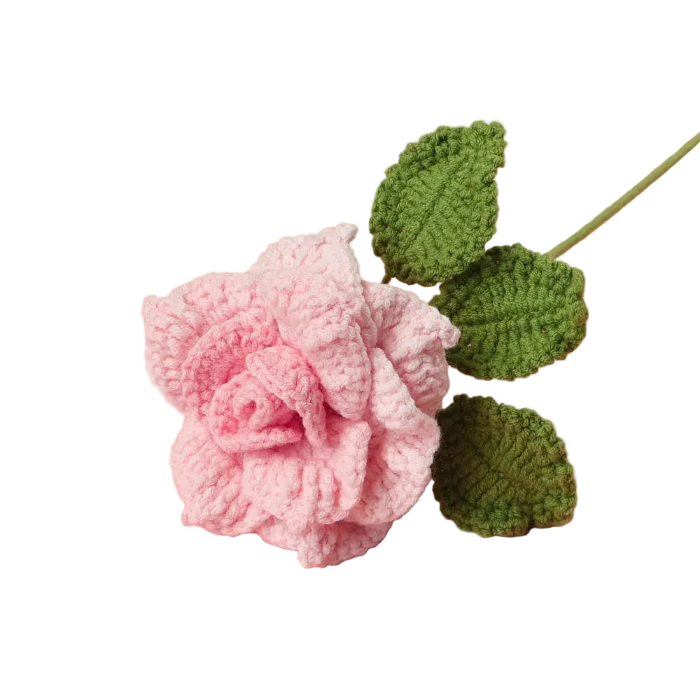 Hemasa 3Pcs  Crochet Bouquet  Knitted  Flowers for Wedding /Artificial Flower Knitting Bouquet Home Decor