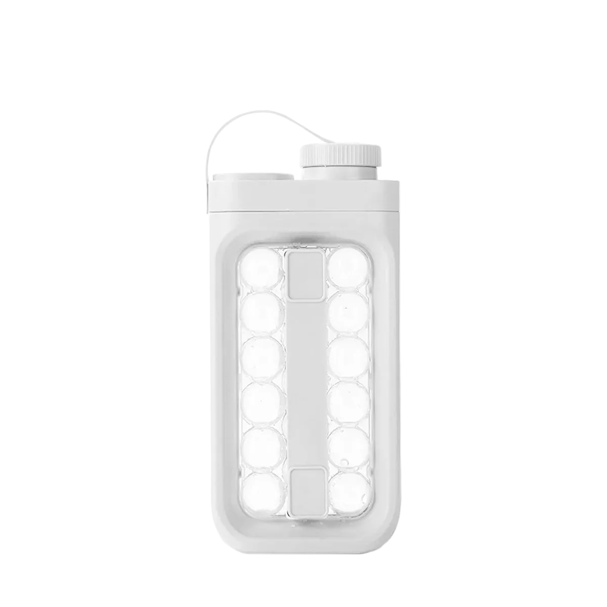 Tejesa 55/26 Grid Ice Cube Mold Tray Reusable Silicone Ice Ball Maker Kettle for Outdoor Travel Camping Iced Drinks Ice Cube Container