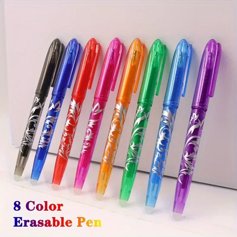 Hemasa 8/4pcs Multi-Color Erasable Gel Pen 0.5mm Tip Painting Writing Drawing School  Pens