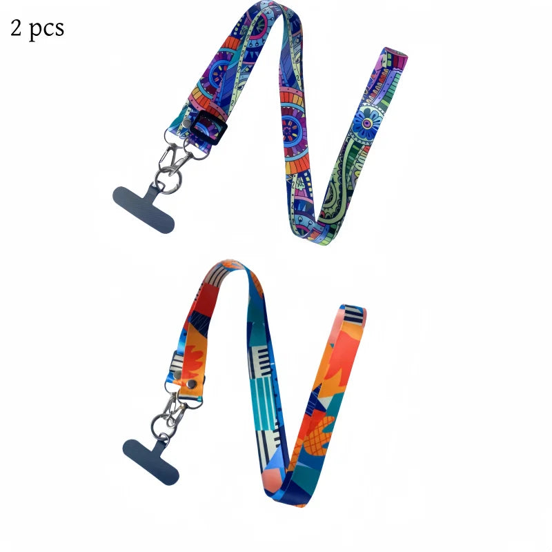 Tejesa  Mobile Phone Lanyard For Women – Stylish Messenger Strap Wth Geometric Patterns, Comfortable Neck Loop
