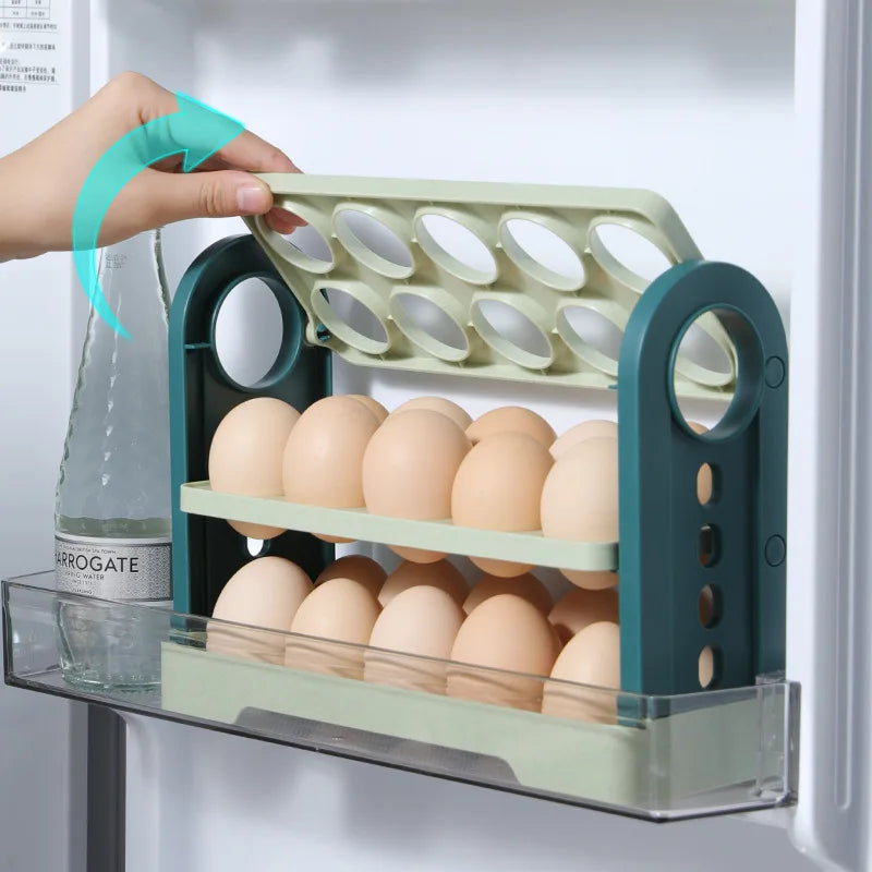 Tejesa Egg Storage Box Side Door of Refrigerator Storage Organizer Kitchen Reversible Special Egg Storage Tray Kitchen Accessories