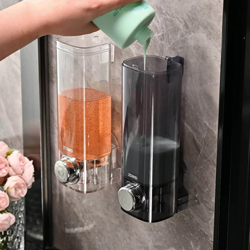 Hemasa Wall Mounted Soap Dispenser with No Need for Drilling Installation/Bathroom and Kitchen Storage Organizer