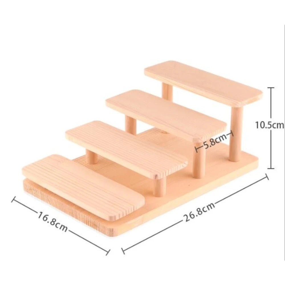 Wooden 2/3/4 Layers Puppet Toy Display Eyeglasses Showing Rack Jewelry Holder Bracelet Tray Stand Watch Cosmetics Shelf