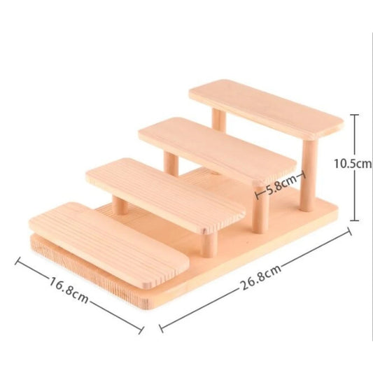 Wooden 2/3/4 Layers Puppet Toy Display Eyeglasses Showing Rack Jewelry Holder Bracelet Tray Stand Watch Cosmetics Shelf