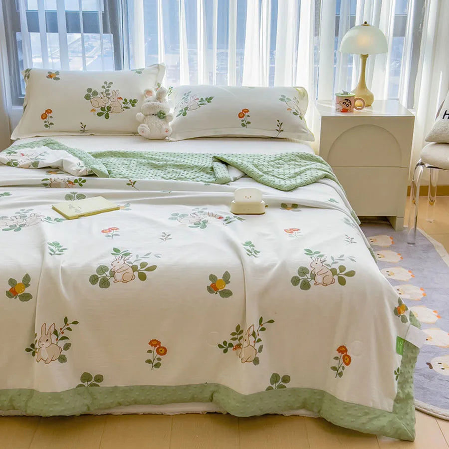 KDJEIKZ Summer Thin Comforter Ultra-Soft Air Conditioned Four Seasons 3D Beanie Comforter/Duvet/Blanket Bed 150 Single comforter
