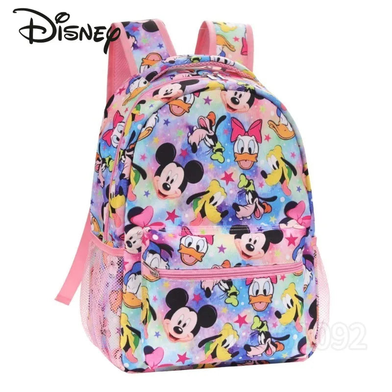 Disney Mickey Minnie New Girls' School Bag Luxury Brand Cartoon Cute Girls' Backpack Large Capacity Fashion Children's Backpack