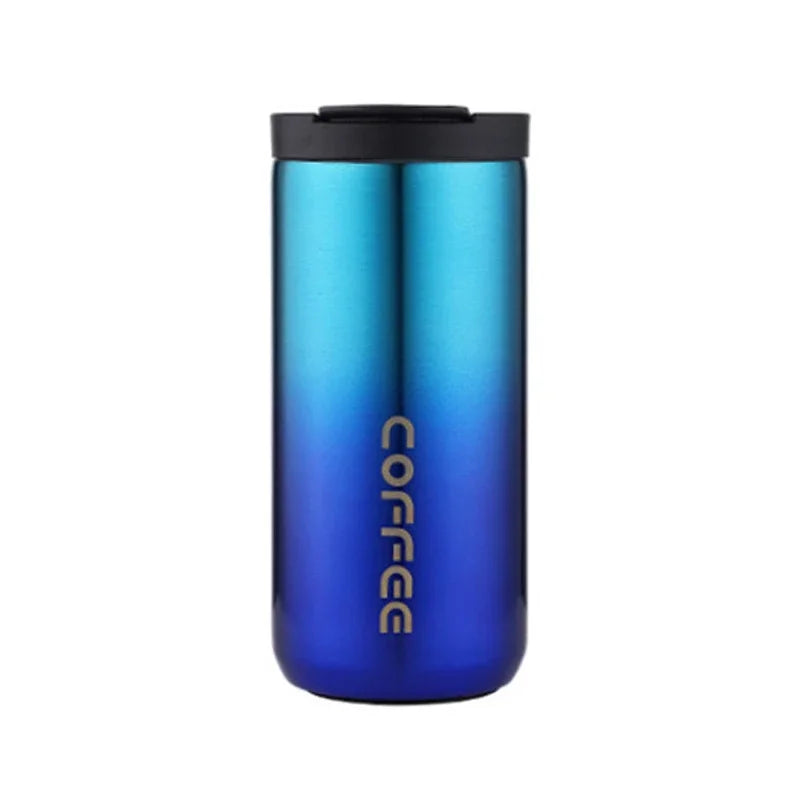 Hemasa Stainless Steel Coffee Mug with Lid /Thermal Cup for Water Cafe Travel Drinkware Insulated Water Bottle 400ml