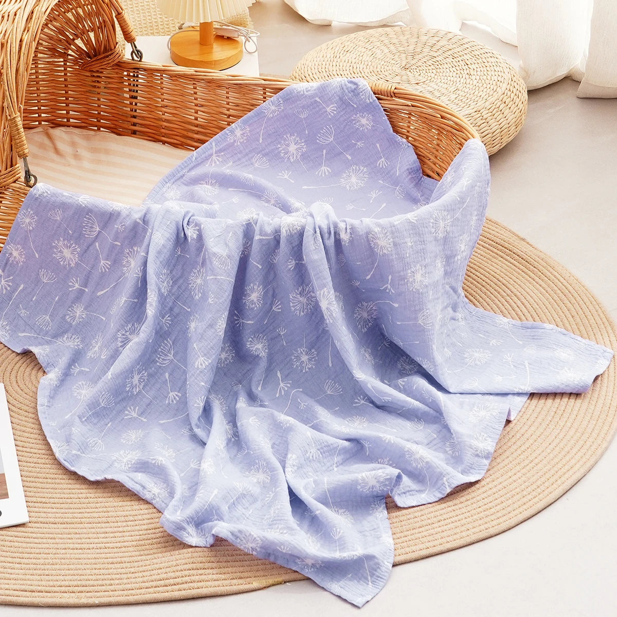Tejesa All Season 100% Cotton Baby Muslin Swaddle Blanket/ Newborn Bath Towel/100x100cm