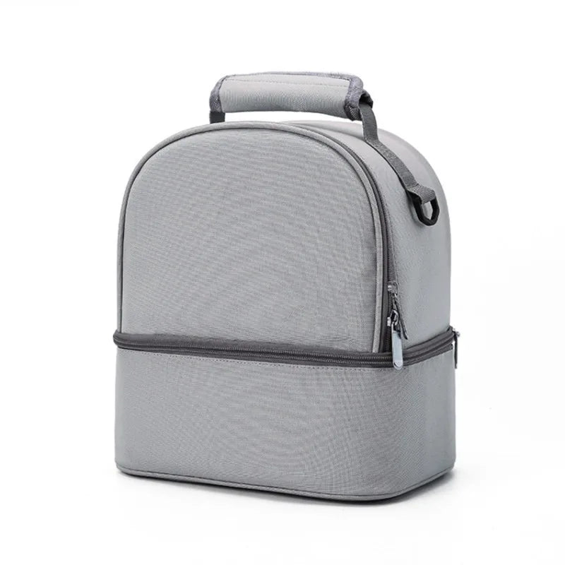 Hemasa Lunch Bag Food Thermal Box Waterproof Office Cooler Lunchbox with Shoulder Strap Insulated Case