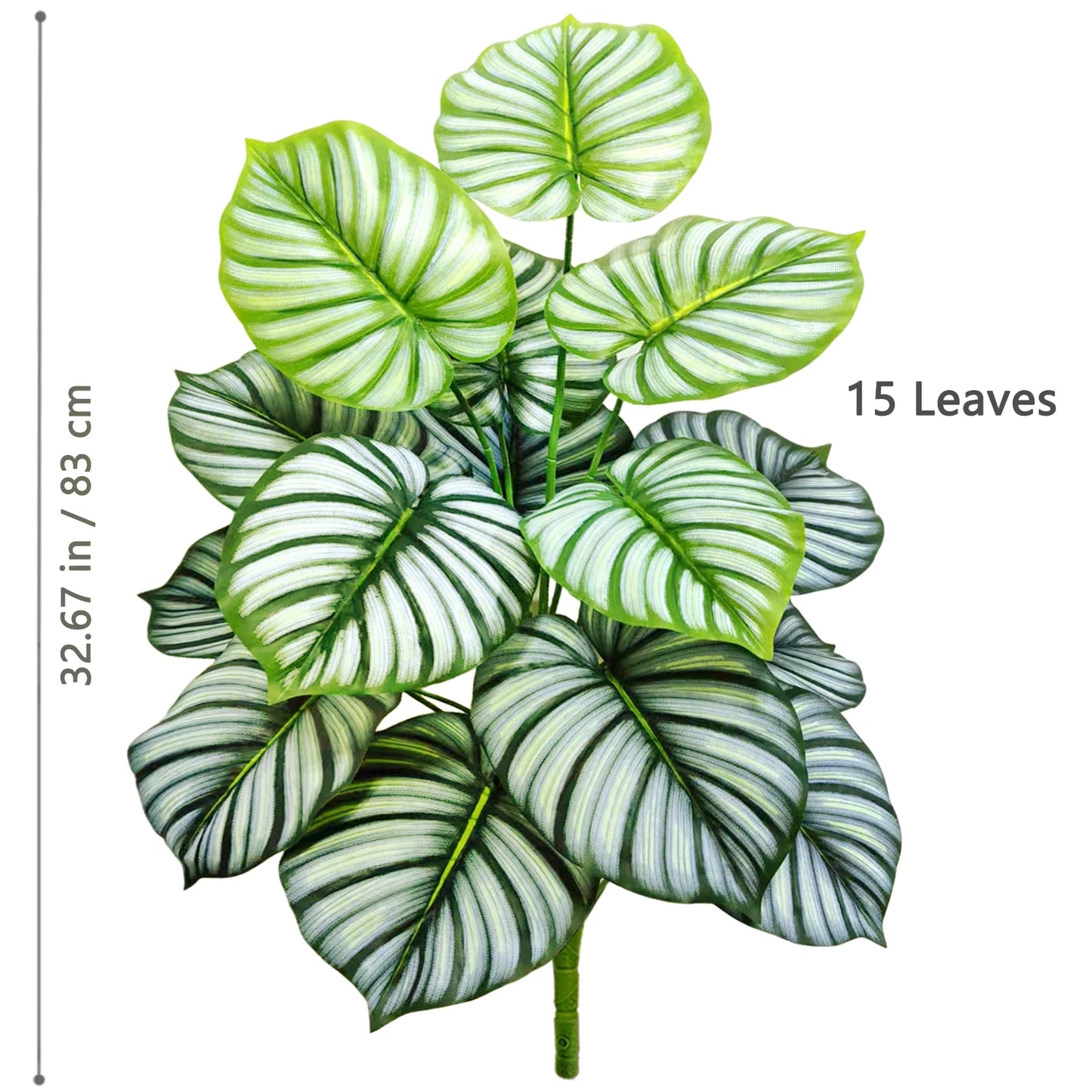 Tejesa 60-103cm Artificial Monstera deliciosa Pothos Alocasia Leaf Fake Plant Ornamental Festive Home Office Decoration