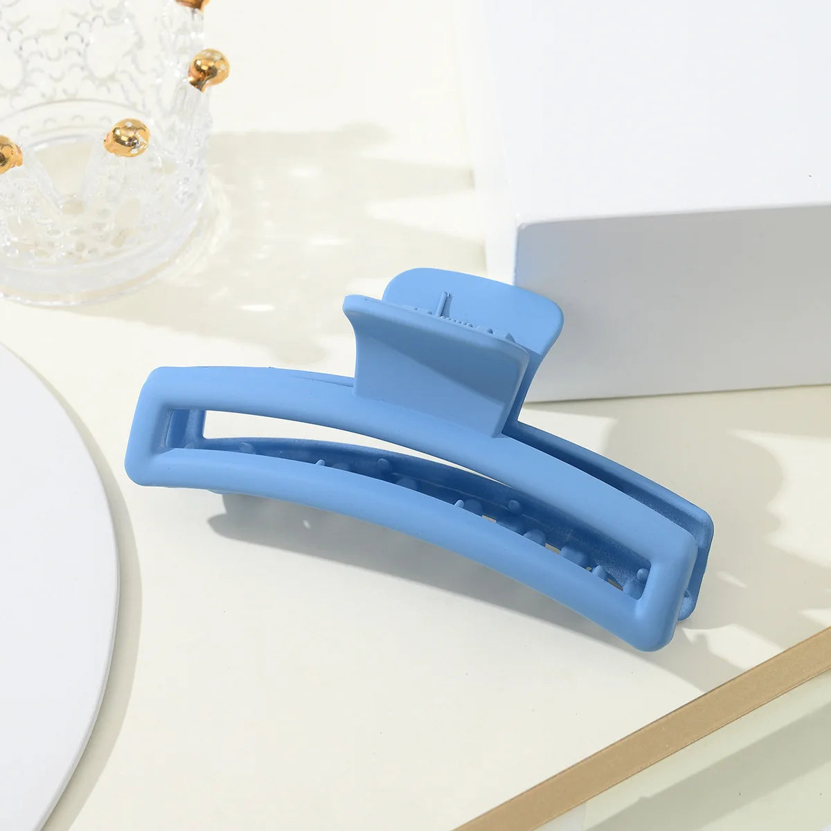 1pc blue women's hair clip hair accessory fashionable and simple hair clip shark clip back of the head styling hair clip