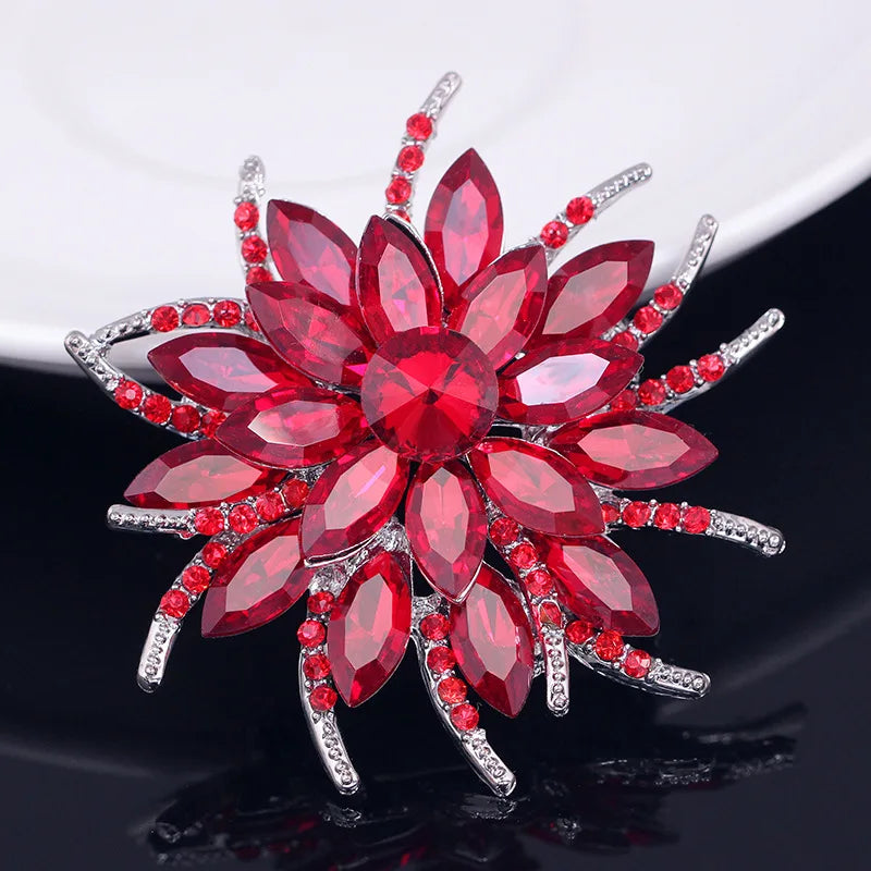 Sunflower Women's Brooch Jewelry New Fashion Retro Fashion Flower Brooch Crystal Rhinestone Jewelry Wedding Date Party Gifts