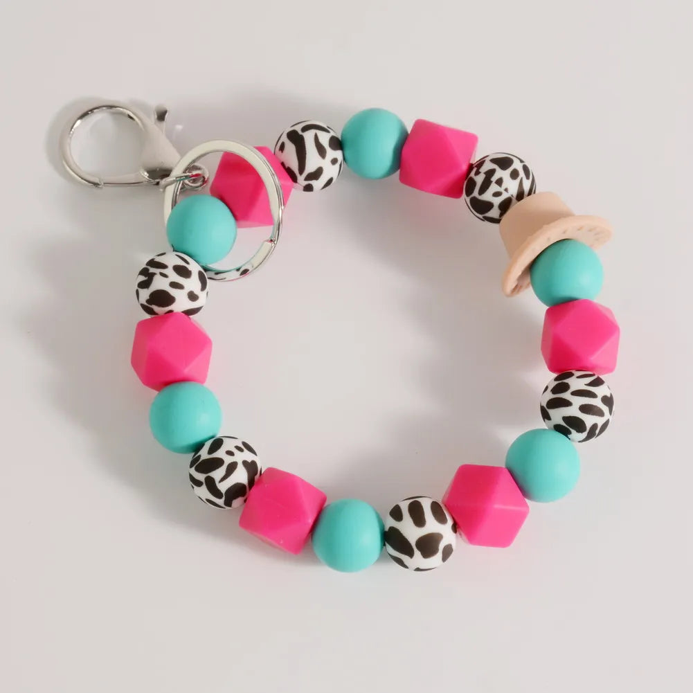 Hemasa   Silicone Beads Keychain Wristlet