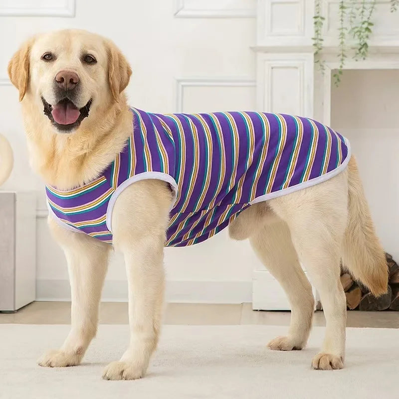 Summer sleeveless vest for medium and large dogs, summer pet pajamas and home clothes, which can be applied to various medium an