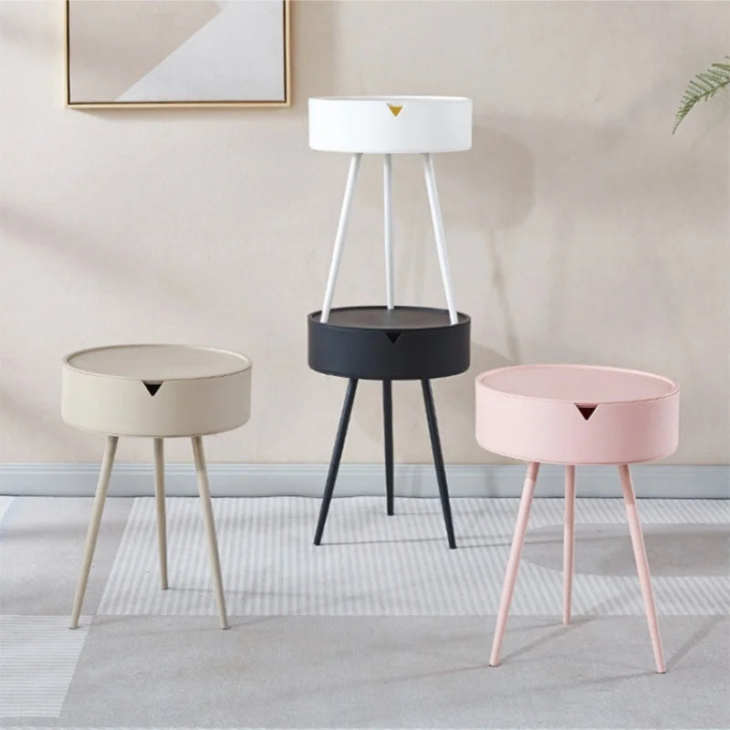 Modern Bedroom Bedside Table Versatile Nightstands Minimalist Easy Install  Design Modern Living Table Personality creative