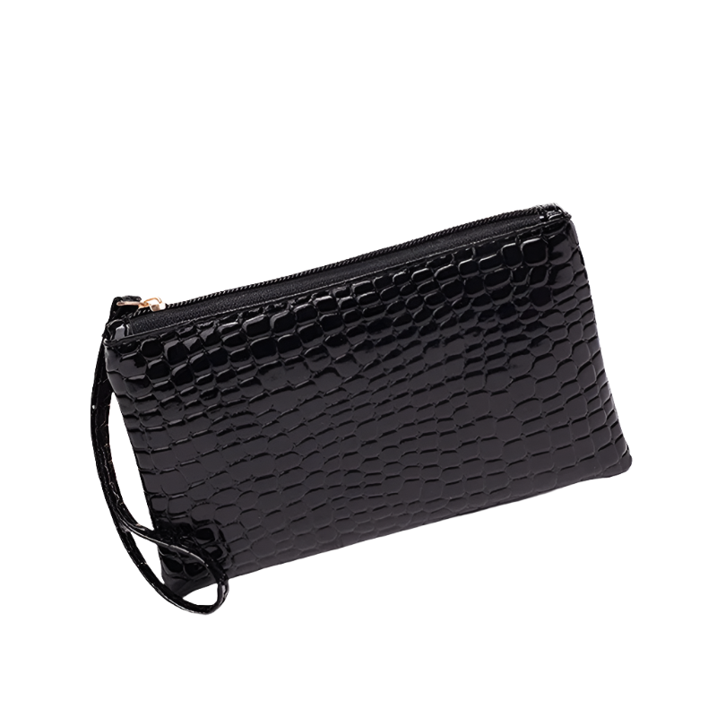 Hemasa Crocodile Pattern  Wallet Litchi Grain Coin Purse Female Bag Wrist Bags Zipper Phone Pocket Credit Card Holder