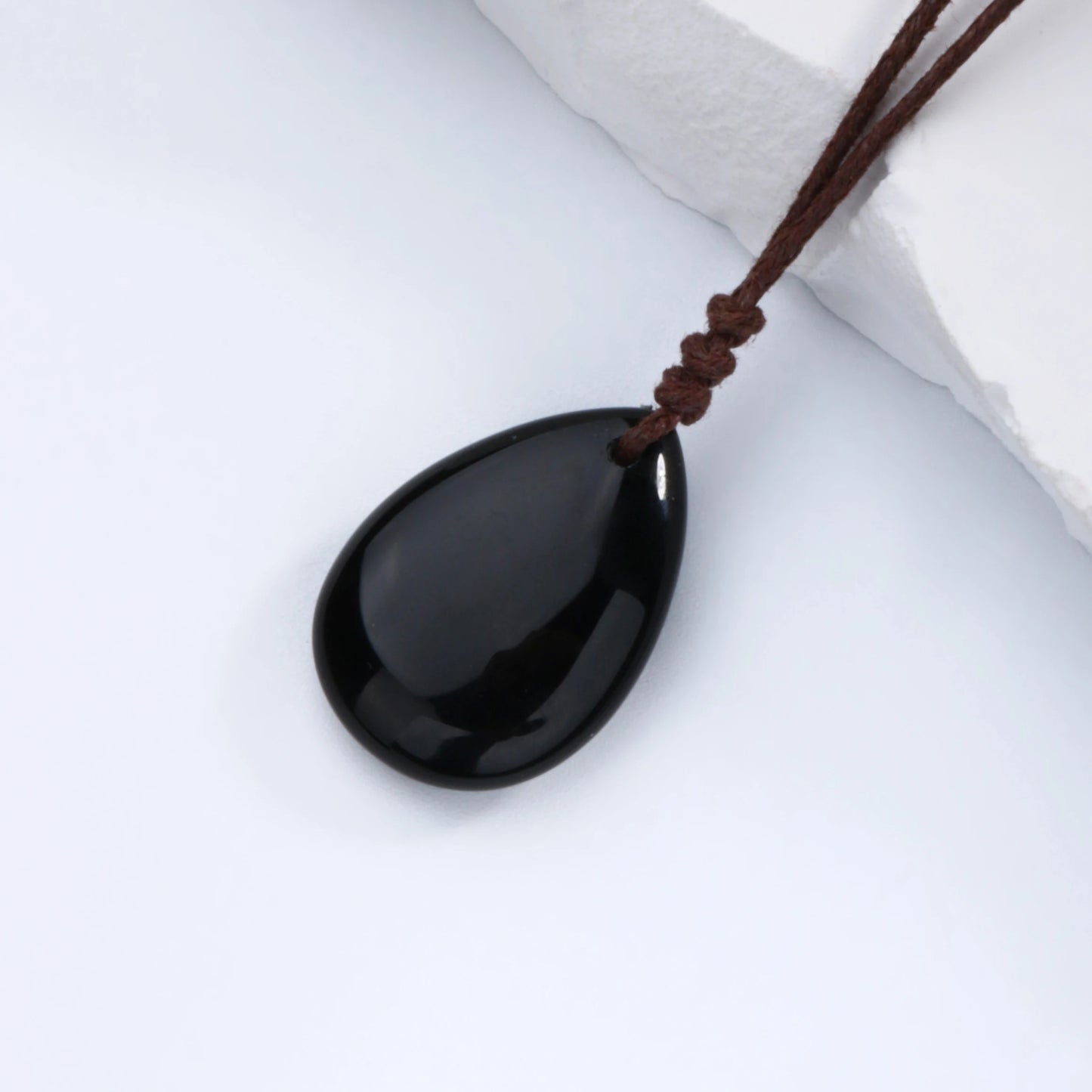 Hemasa  Fashion Adjustable Natural Stone Water Drop Pendant Necklace for Men Women Tiger Eye Stone Necklace Man Jewelry