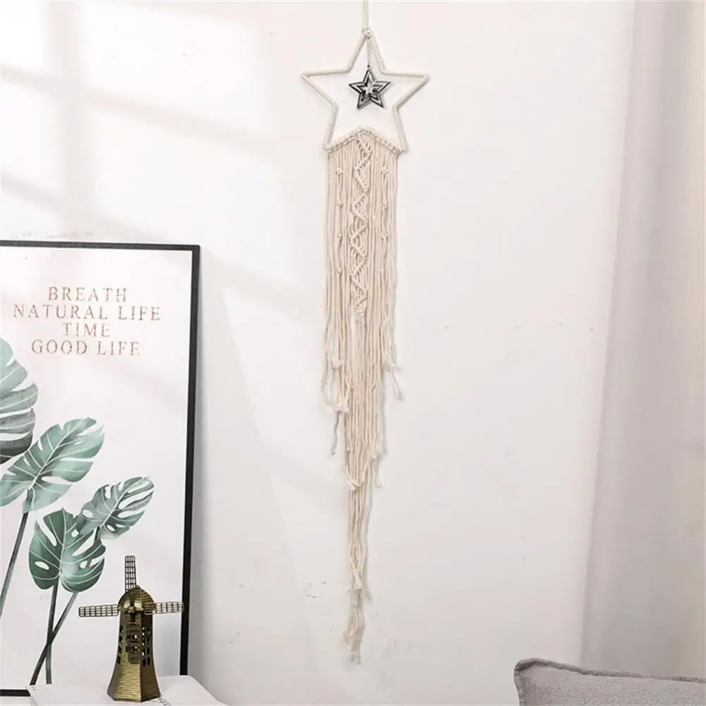 Nordic Star Moon Macrame Wall hangings Boho Decor Home Garden Aaccessories Wall Tapestry Macrame Ramadan Decoration Gifts