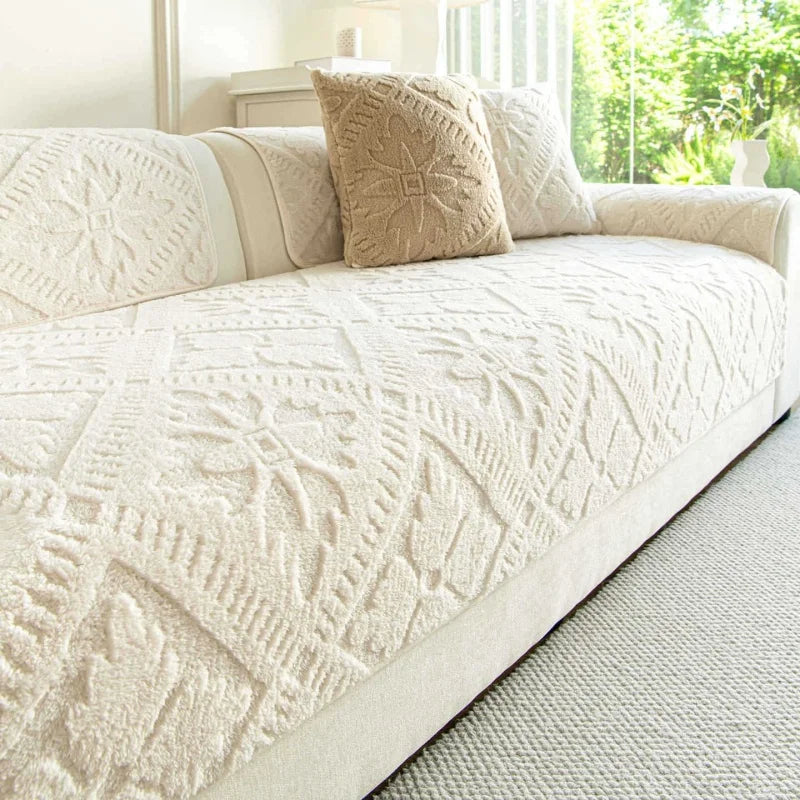 1PC Plush Sofa Covers for Living Room Winter Warm Universal Couch Mat French Style Non-slip Sofa Seat Pad Home Decor 방석쿠션