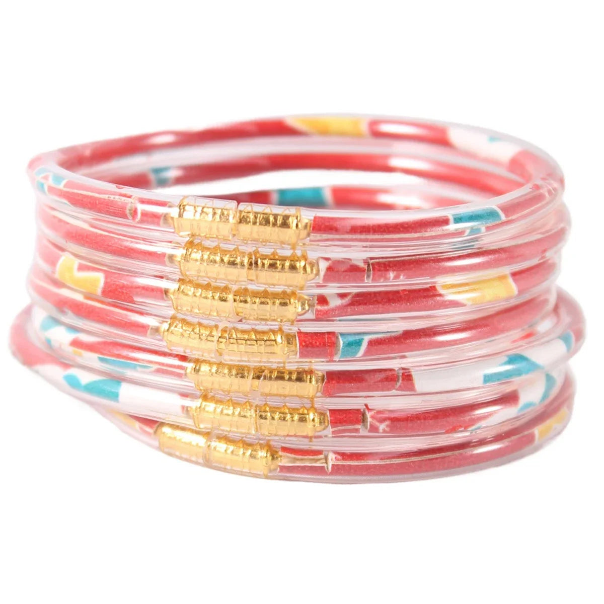 7pcs/set Stack Leopard Print Bangle Bracelet for Women Cheetah Print Silicone Bangle  Jewelry